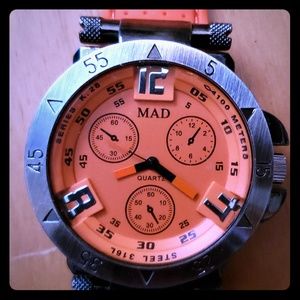 Orange banded orange face MAD watch